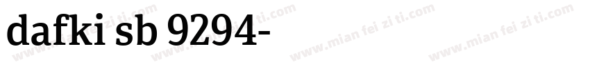 dafki sb 9294字体转换